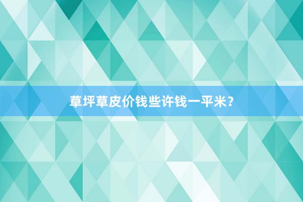 草坪草皮价钱些许钱一平米？